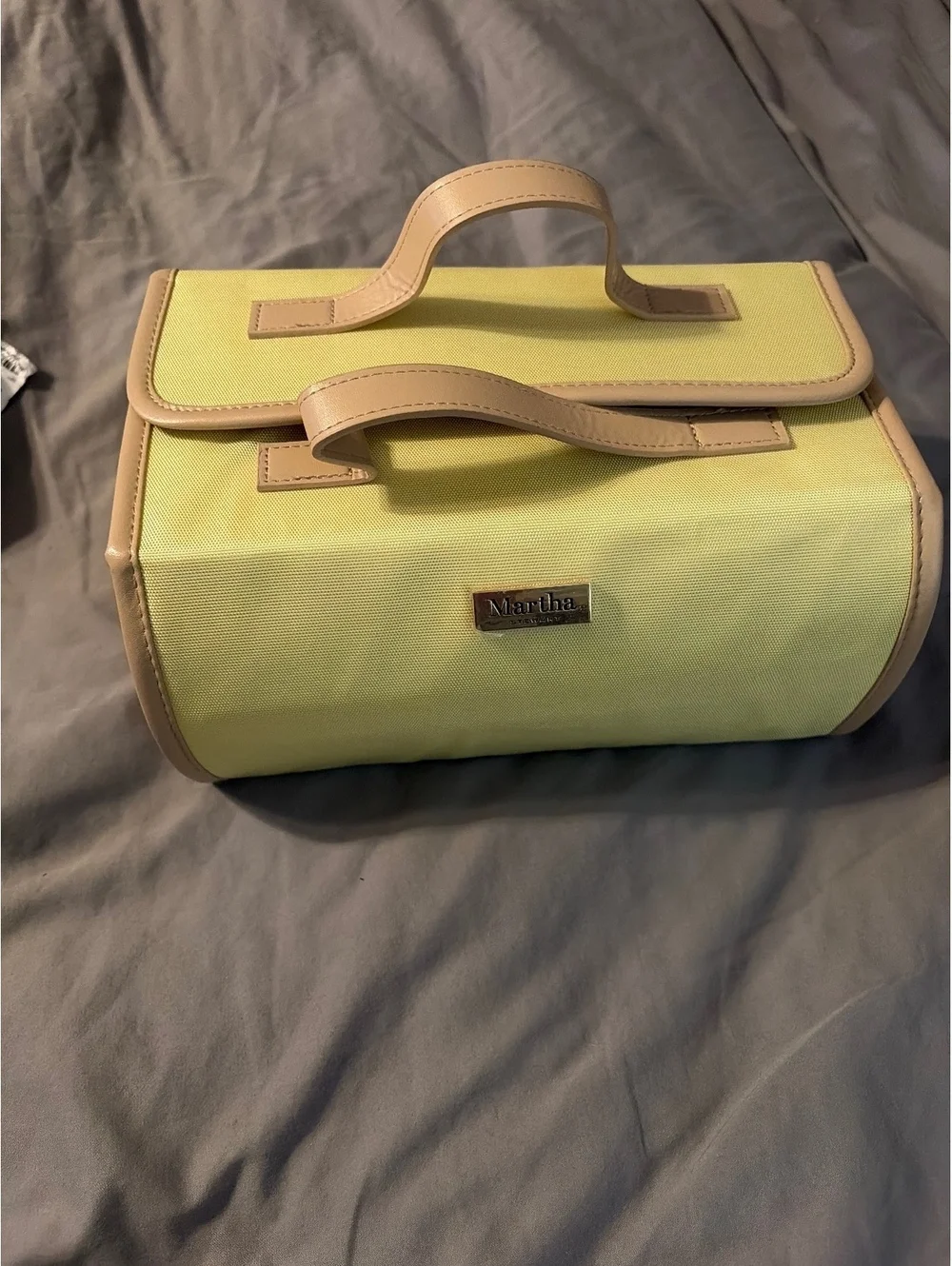 Martha Stewart Yellow and Beige Travel Organizer Bag